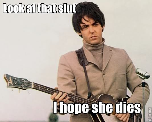 paul looks at that slut